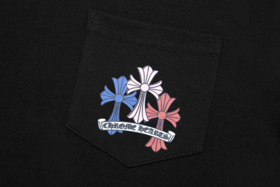 Camiseta Chrome Hearts Cross Colour Preta - HYPER LIST