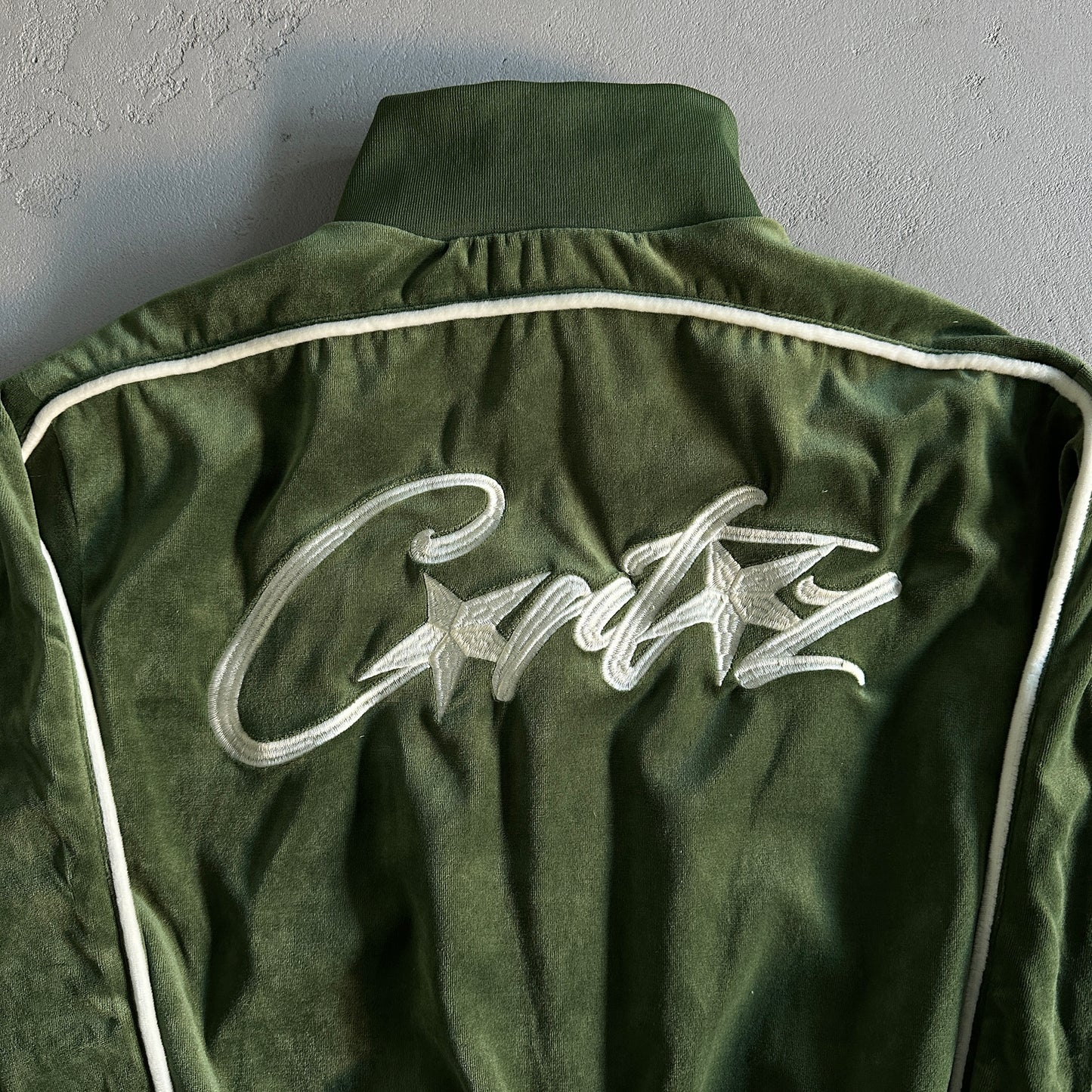 Corteiz Velour Green Tracksuit