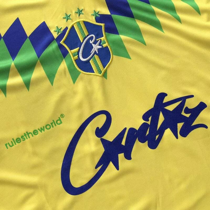 Camiseta Corteiz Futebol Brasil Amarela - HYPER LIST