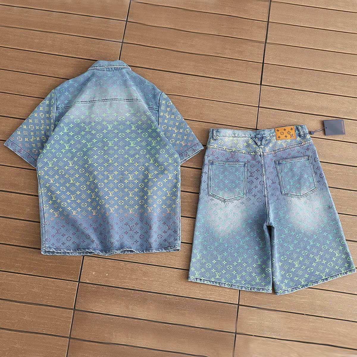Louis Vuitton Jeans Rainbow Short Set - HYPER LIST