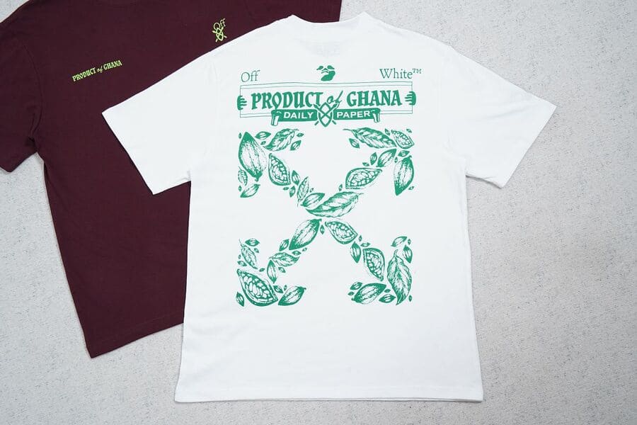 Camiseta Off-White x Daily Paper x Surf Ghana White - HYPER LIST