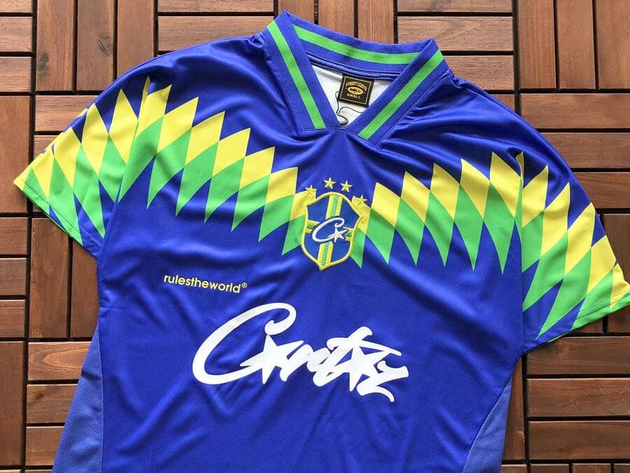Camiseta Corteiz Futebol Brasil Azul - HYPER LIST