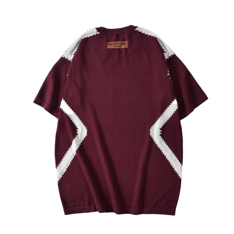 Camiseta Louis Vuitton Short-Sleeved Cotton Intarsia Crewneck - HYPER LIST