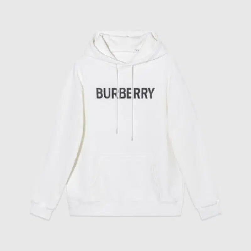 Burberry White Chest Logo Hoodie BY022