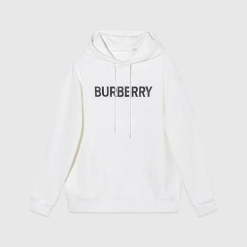 Burberry White Chest Logo Hoodie BY022