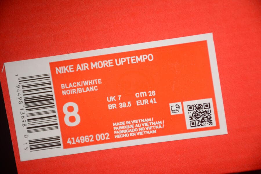 Nike Air More Uptempo Black White - HYPER LIST