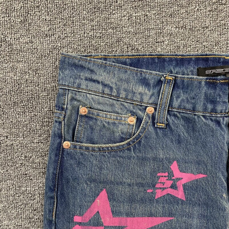Calça Jeans Sp5der Pink Stars - HYPER LIST