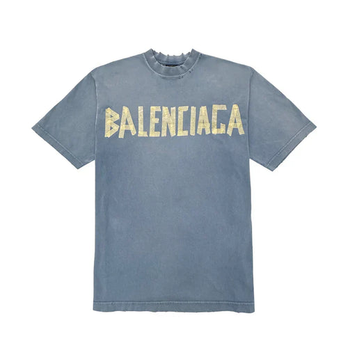 Camiseta Balenciaga Tape Type Azul - HYPER LIST