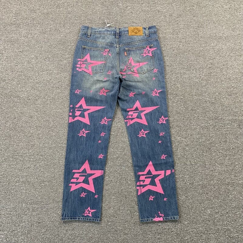 Calça Jeans Sp5der Pink Stars - HYPER LIST