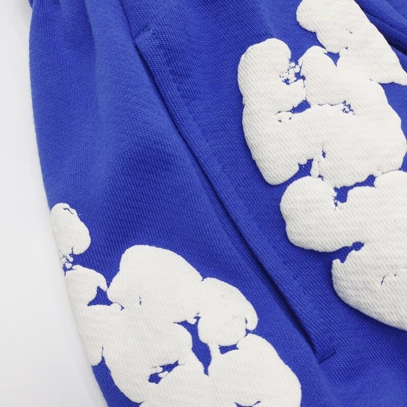 Shorts Denim Tears The Cotton Wreath Blue - HYPER LIST