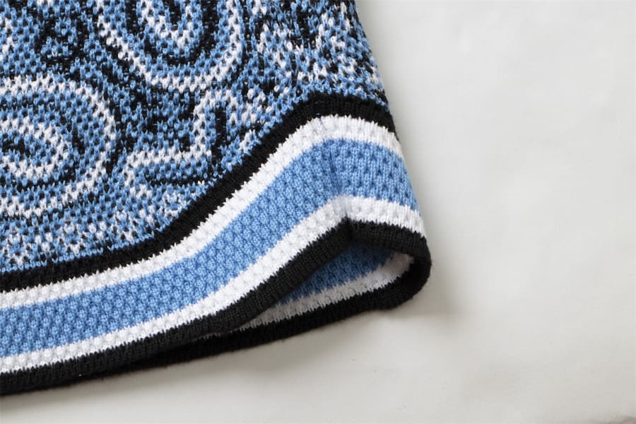 Amiri Bandana Crochet Basketball Shorts Blue - HYPER LIST