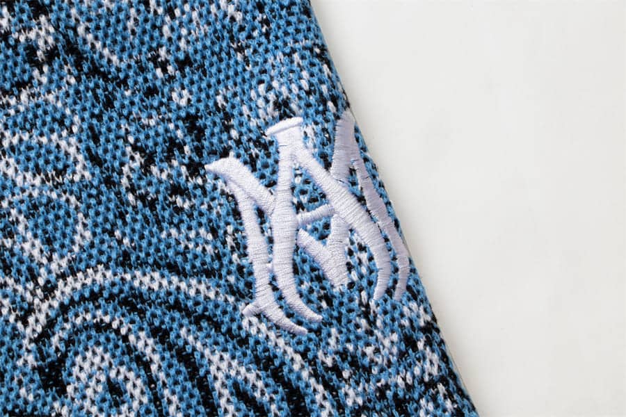 Amiri Bandana Crochet Basketball Shorts Blue - HYPER LIST