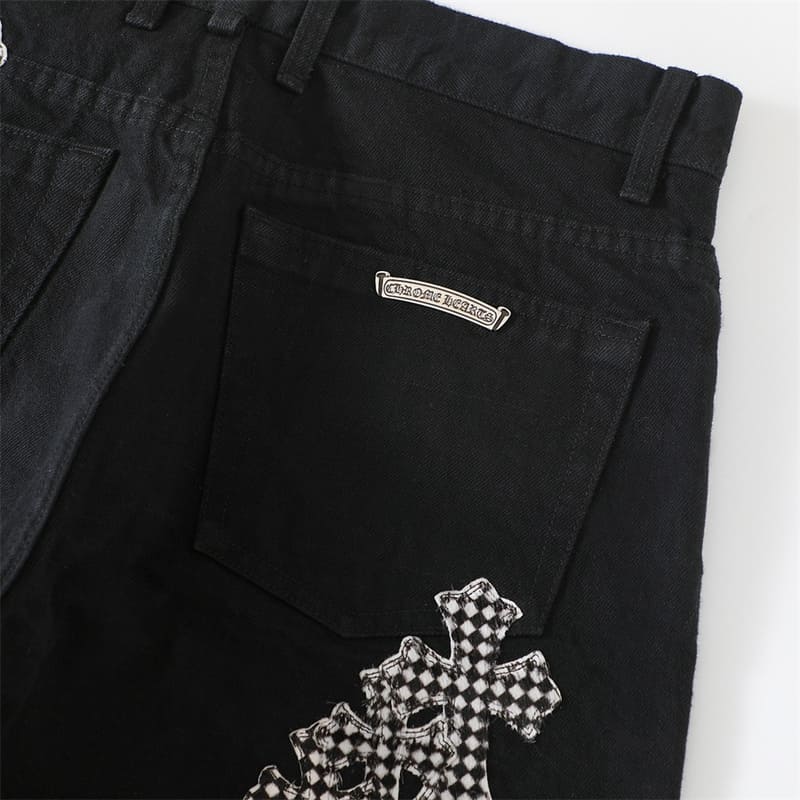 Calça Chrome Hearts Jeans Cross Patch Fleurknee - HYPER LIST