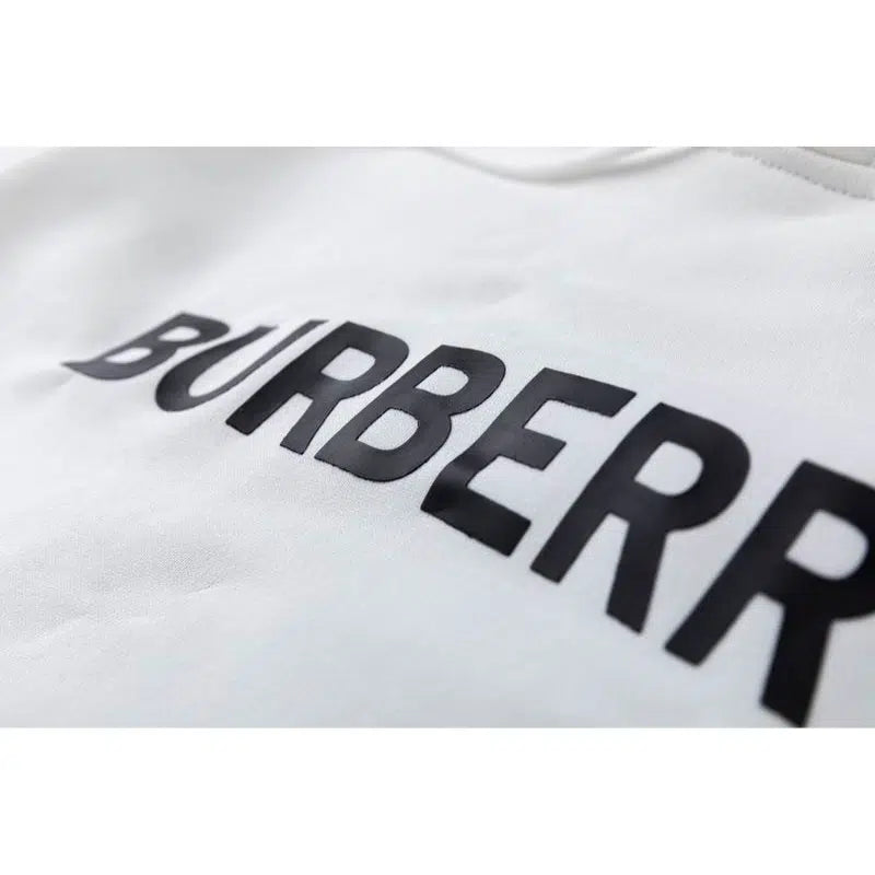 Burberry White Chest Logo Hoodie BY022