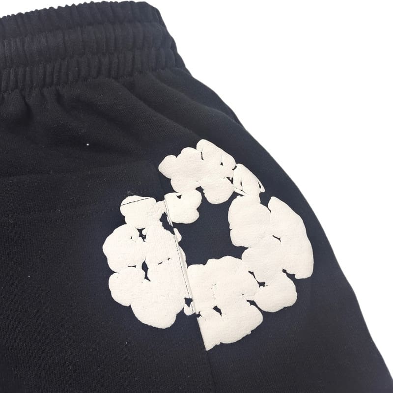 Shorts Denim Tears The Cotton Wreath Black - HYPER LIST