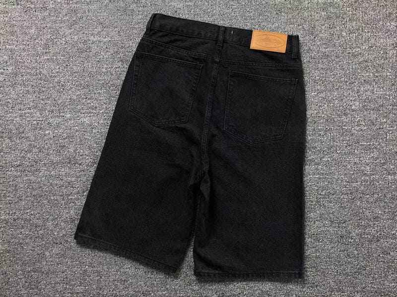Shorts Corteiz Alcatraz Denim Washed Black - HYPER LIST