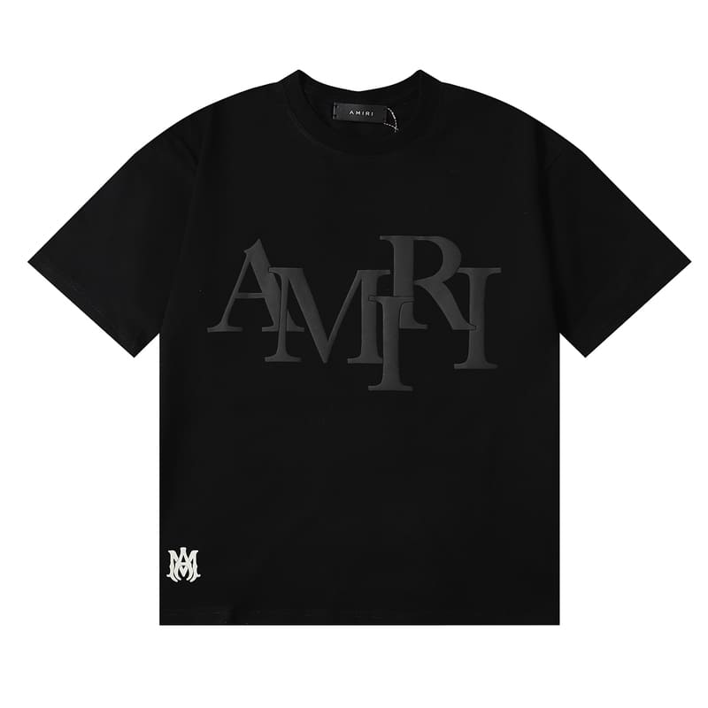 Camiseta Amiri Staggered Logo Preto - HYPER LIST