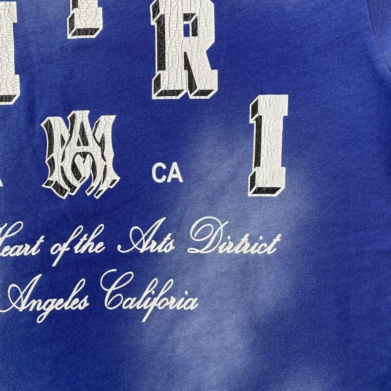 Amiri Vintage Collegiate Blue T-Shirt