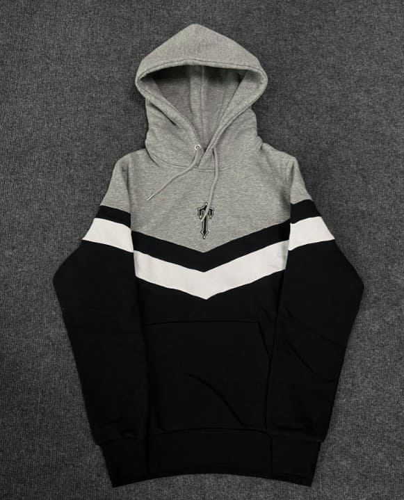 Conjunto Trapstar V Stripe Hoodie Tracksuit Black - HYPER LIST