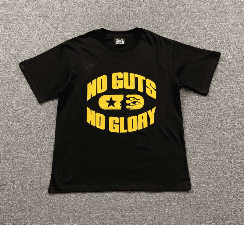 T-shirt noir Hellstar « No Guts No Glory »
