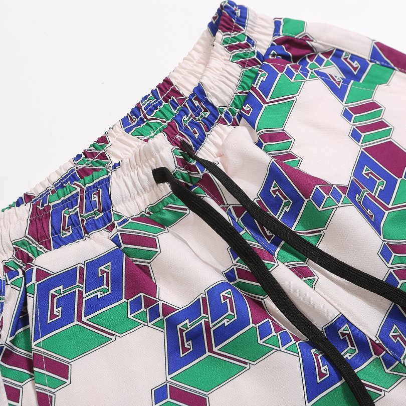 Set Gucci Multicolor GG Pattern Shirt and Shorts GC003