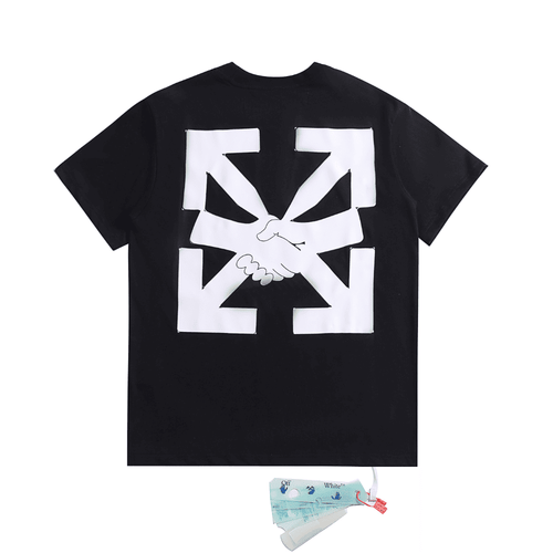 Camiseta Off-White Hand Shake Black - HYPER LIST