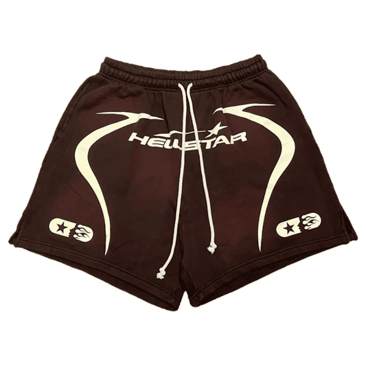 Hellstar Warm Up Shorts Brown - HYPER LIST