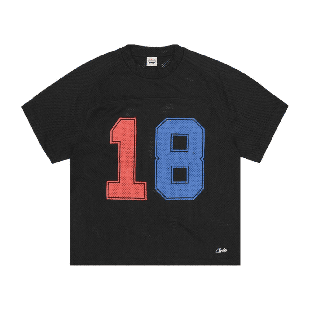 Camiseta Corteiz HMP Mesh Panel Jersey Black - HYPER LIST