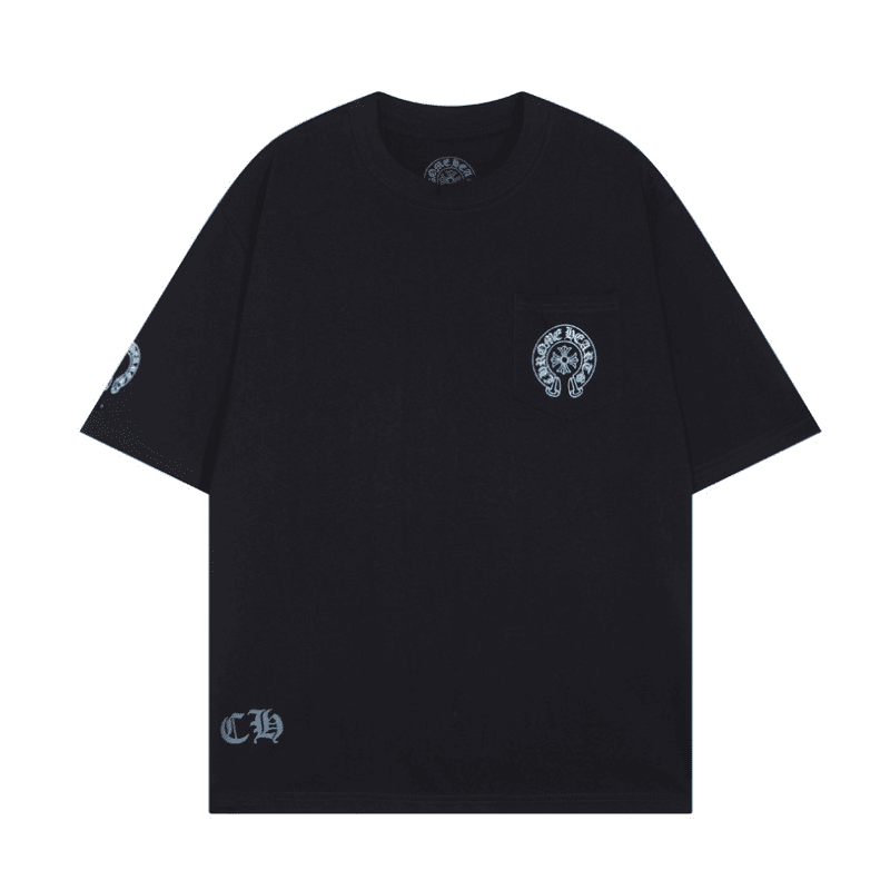 Camiseta Chrome Hearts Triple Cross Logo Preta - HYPER LIST