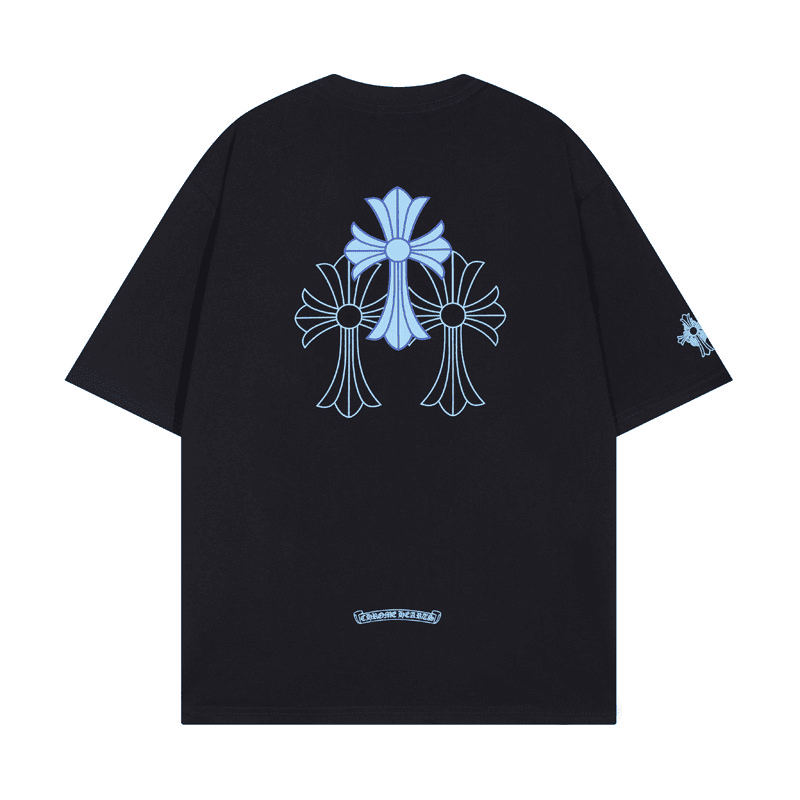 Camiseta Chrome Hearts Triple Cross Logo Preta - HYPER LIST