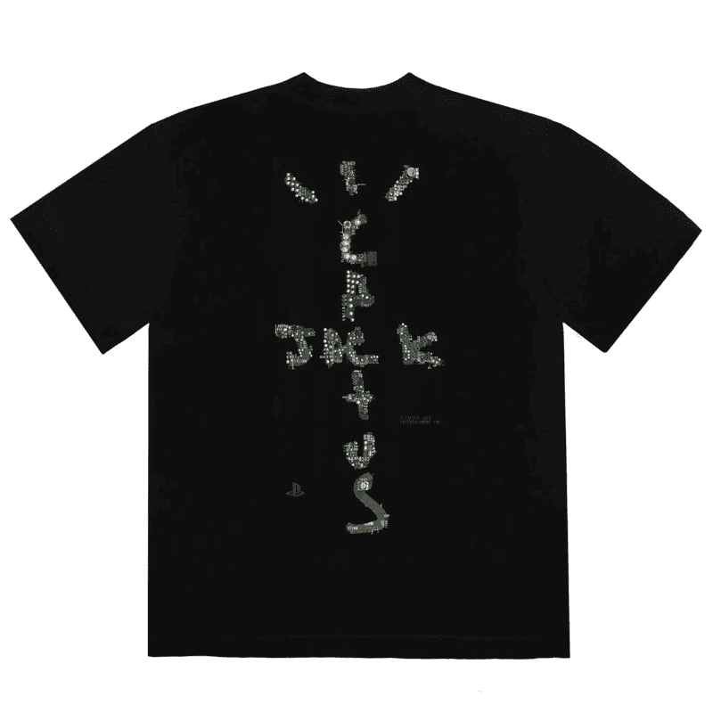 Camiseta Cactus Jack Travis Scott x Playstation Black - HYPER LIST