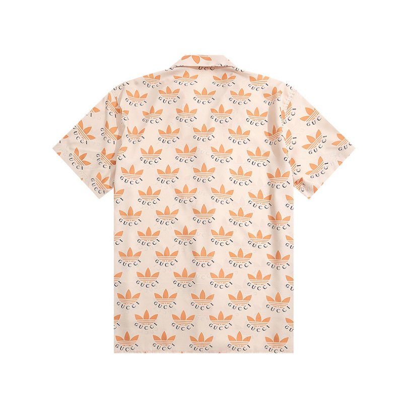 Set Gucci x Adidas Trefoil Beige Shirt and Shorts GC030