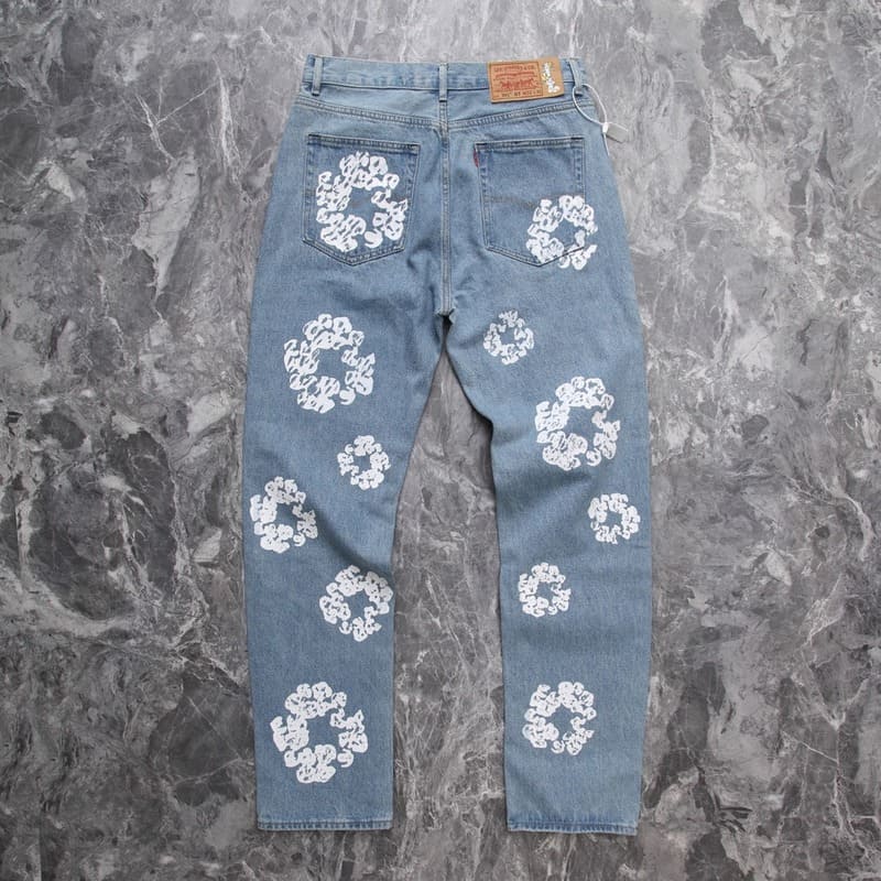 Calça Denim Tears x Levi's Cotton Wreath Jean Ligh Wash - HYPER LIST