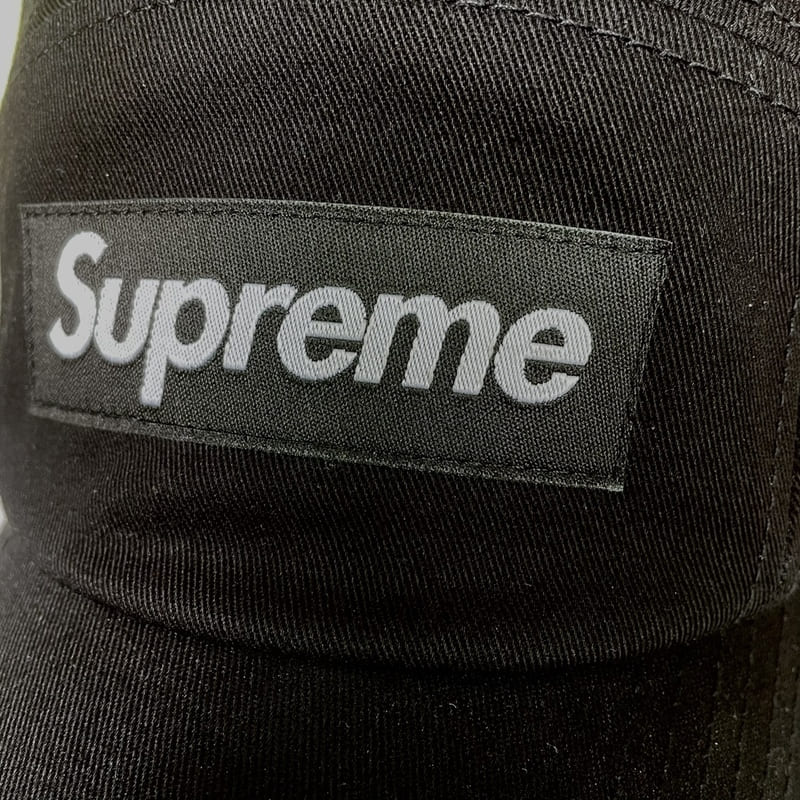 Boné Supreme Washed Chino Twill Camp Black - HYPER LIST
