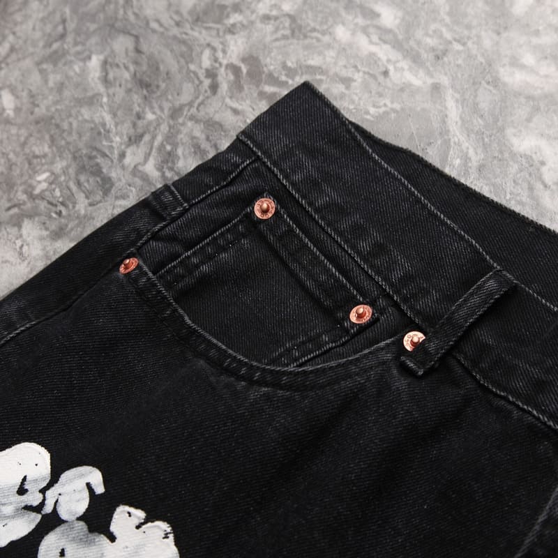 Calça Denim Tears x Levi's Cotton Wreath Jean Black - HYPER LIST