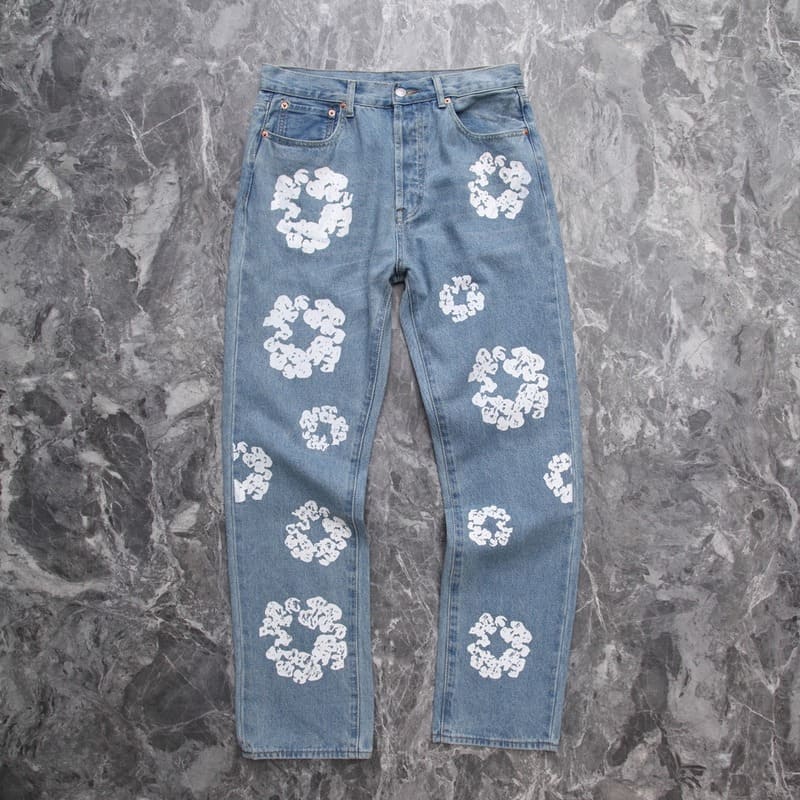 Calça Denim Tears x Levi's Cotton Wreath Jean Ligh Wash - HYPER LIST