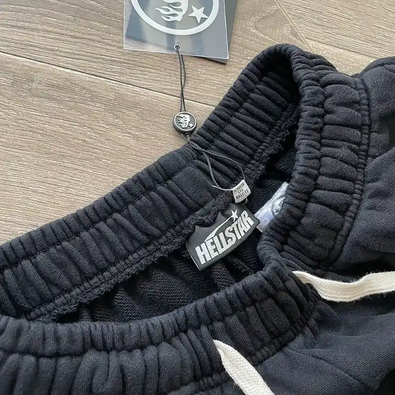 Hellstar Flame Shorts Black - HYPER LIST