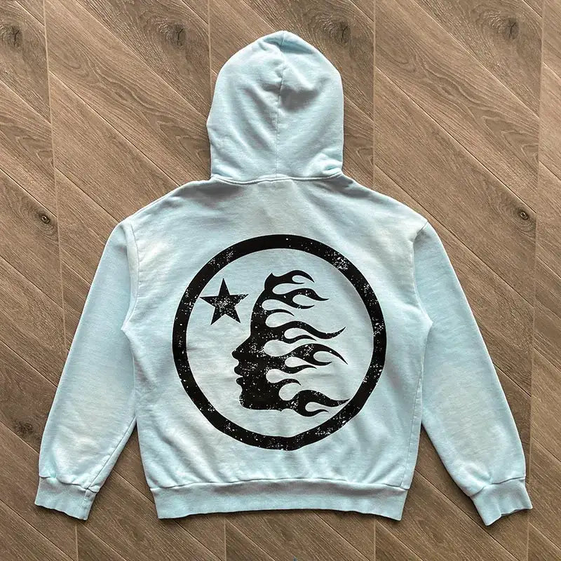 Moletom Hellstar Sky Blue - HYPER LIST