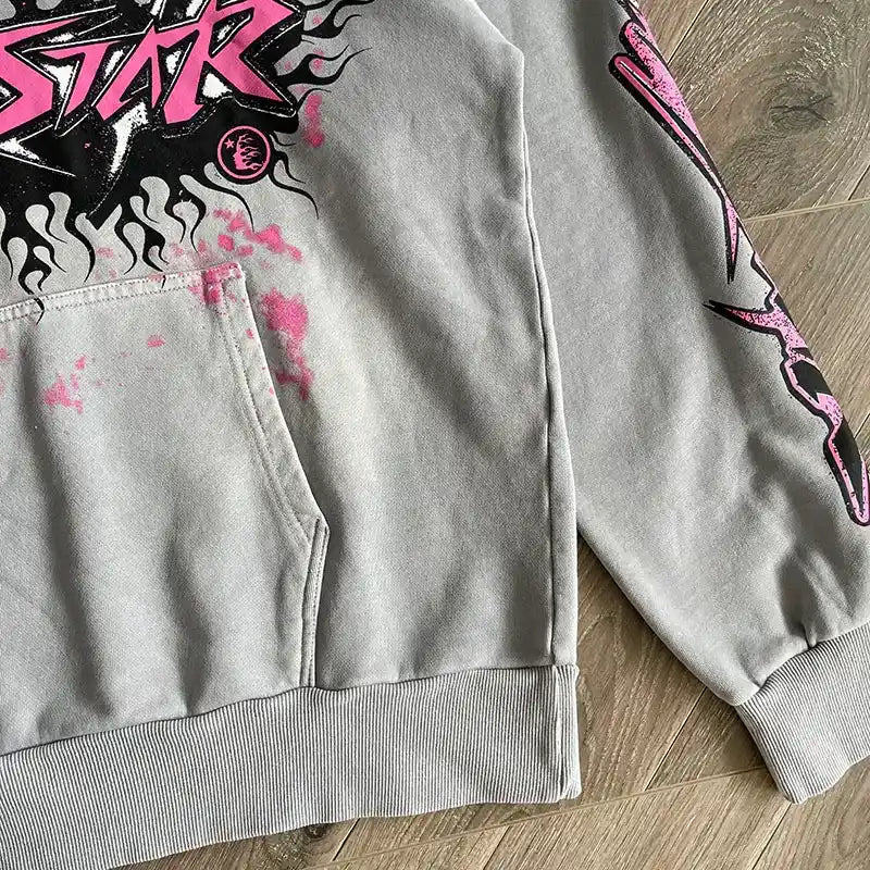 Hellstar Future Flame Grey/Pink Sweatshirt