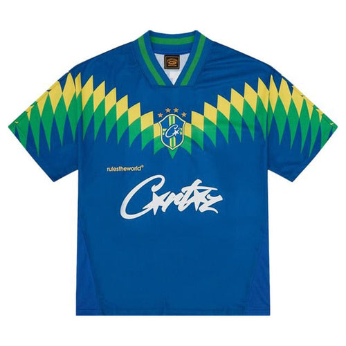 Camiseta Corteiz Futebol Brasil Azul - HYPER LIST