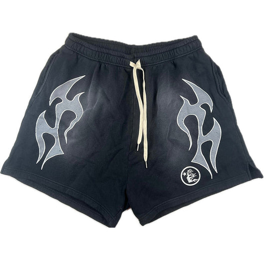 Hellstar Flame Shorts Black - HYPER LIST