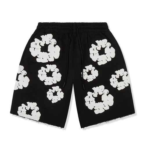 Shorts Denim Tears The Cotton Wreath Black - HYPER LIST