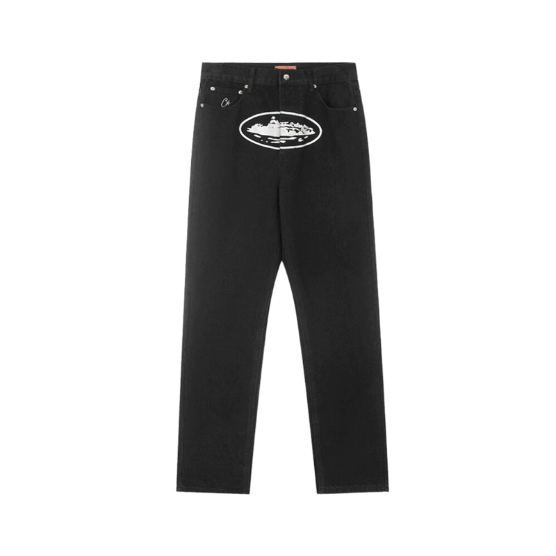 Calça Jeans Corteiz Preto - HYPER LIST