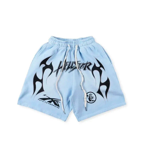 Shorts Moletom Hellstar Sky Blue - HYPER LIST