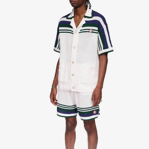 Conjunto Casablanca Crochê Branco e Azul - HYPER LIST
