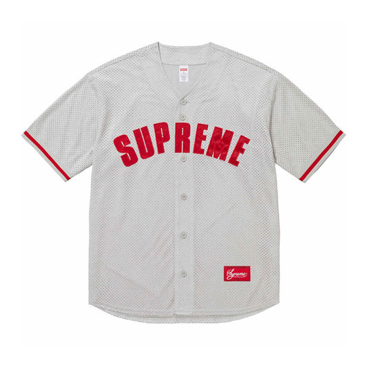 Camiseta Supreme Ultrasuede Mesh Baseball Cinza - HYPER LIST