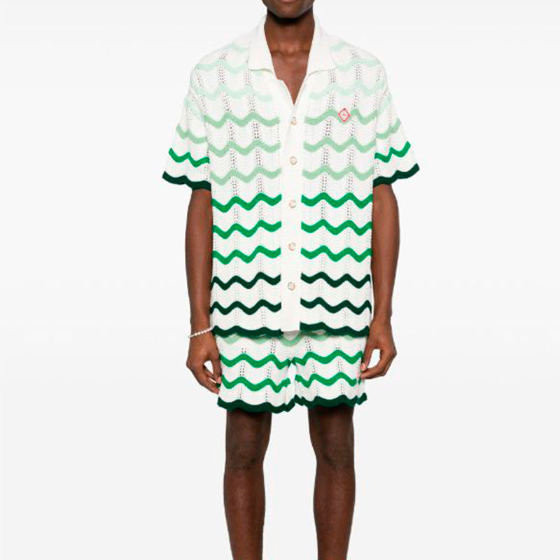 Conjunto Casablanca Crochê Gradiente Verde - HYPER LIST