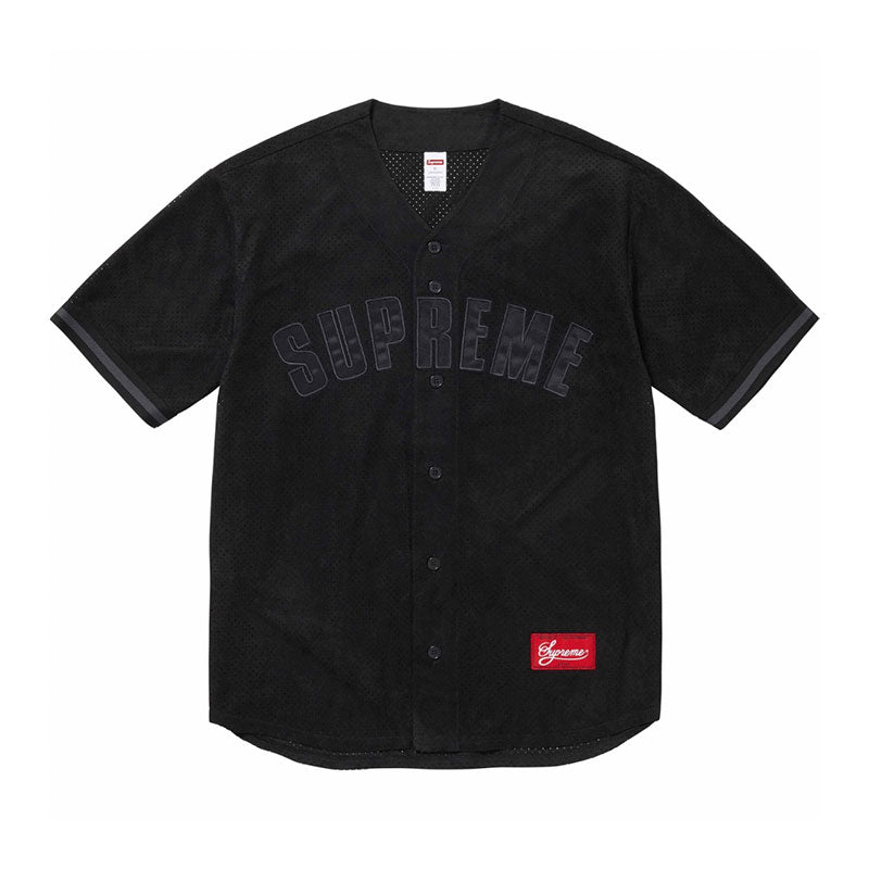Camiseta Supreme Ultrasuede Mesh Baseball Preto - HYPER LIST