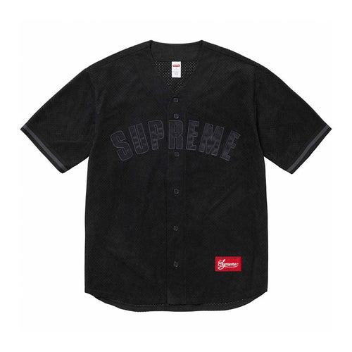 Camiseta Supreme Ultrasuede Mesh Baseball Preto - HYPER LIST