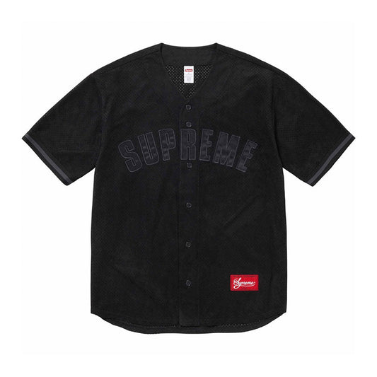 Camiseta Supreme Ultrasuede Mesh Baseball Preto - HYPER LIST